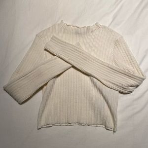 Knit ribbed mock neck shirt - Zara
